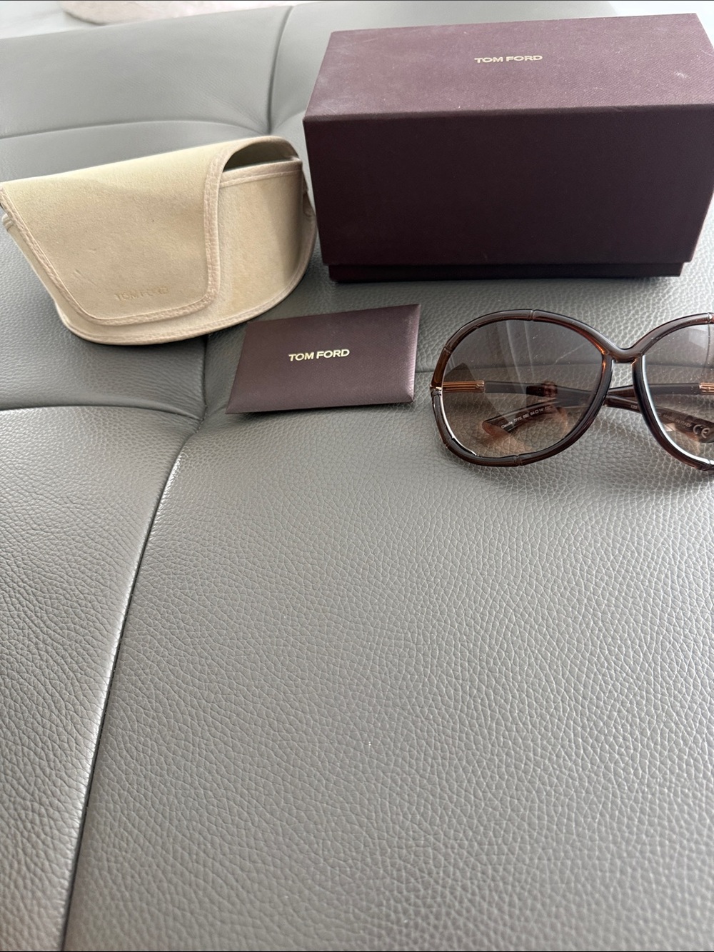 Tom Ford Brown Tortoiseshell Round Women's Sunglasses